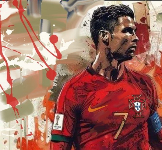 Image 1 of Alberto RICARDO - Cristiano Ronaldo 2 - Lienzo de artista