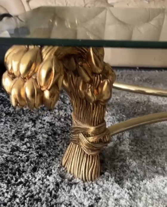 Image 1 of vintage Hollywood Regency coffee table