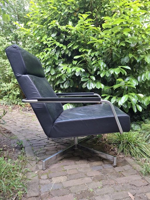 Vintage Designer Leder Harvink Sessel oder Drehstuhl