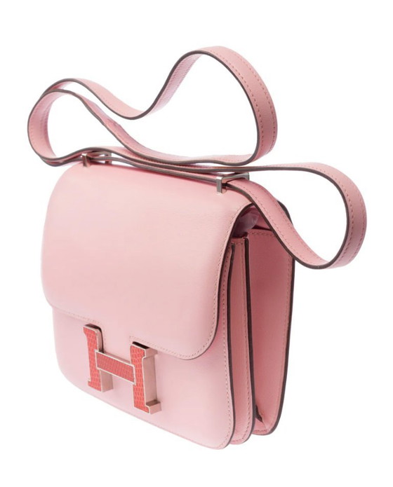 Image 1 of Zak HERMES Constance en Cuir Rose - 103441