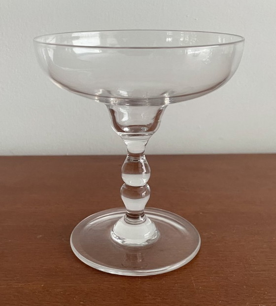 Image 1 of Vier Champagnergläser aus geschliffenem Kristall im Art-Deco-Stil