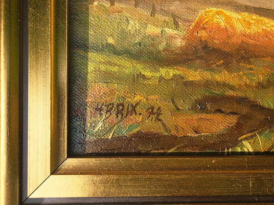 Original Vintage Landscape Oil Painting by H. Brix (1974) – Paintings & Drawings, Canvas (photo 9 of 10)
