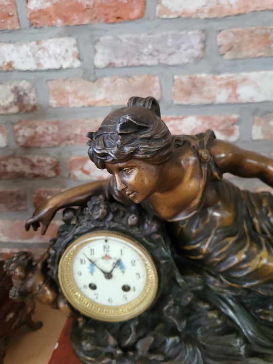 Image 1 of Juego de relojes franceses antiguos de 3 piezas (aprox. 1890-1910) – Signé Guillemin