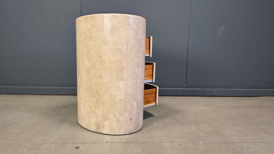 Image 1 of Vintage tessellated stone sideboard chest of drawers by Maitland Smith, 1980s