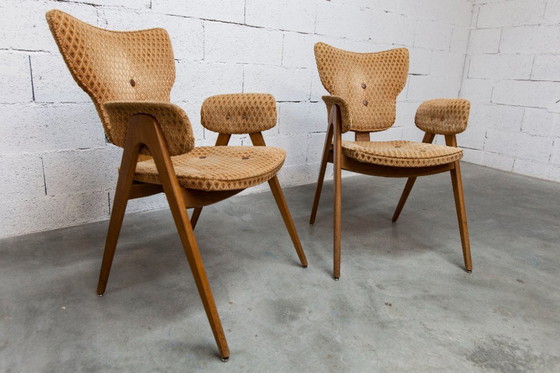 Image 1 of Coppia di poltrone di Roger Landault, edizione ABC degli anni '50