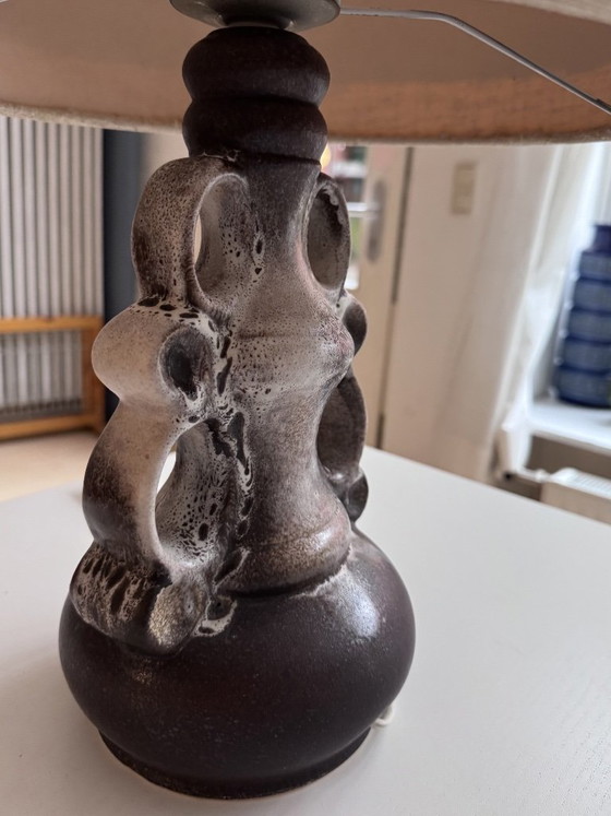 Vintage Steinbach table lamp / Mid Century – Ceramic, Textile (photo 4 of 8)