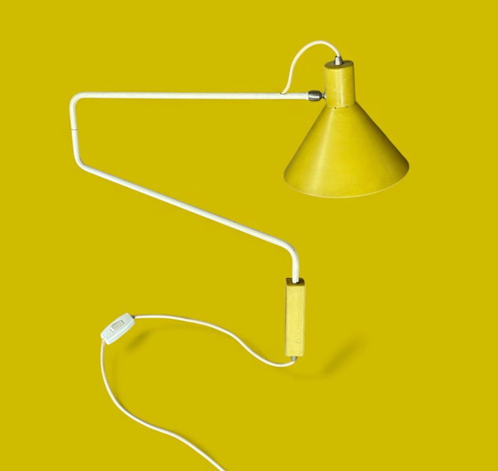 Image 1 of PAPERCLIP / ELBOW WALL LAMP BY J. HOOGERVORST FOR ANVIA ALMELO, 1950S