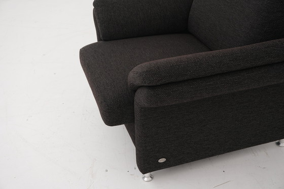 Image 1 of Himolla set set couch sofa three seater two seater armchair fabric brown