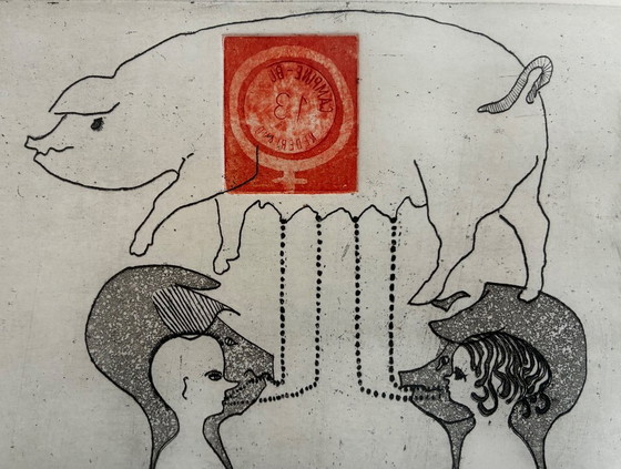 Image 1 of Anneke van der Mandele – Boerenbedrog Anneke van der Mandele (Bergen, 1938) - 'Boerenbedrog' (1970)