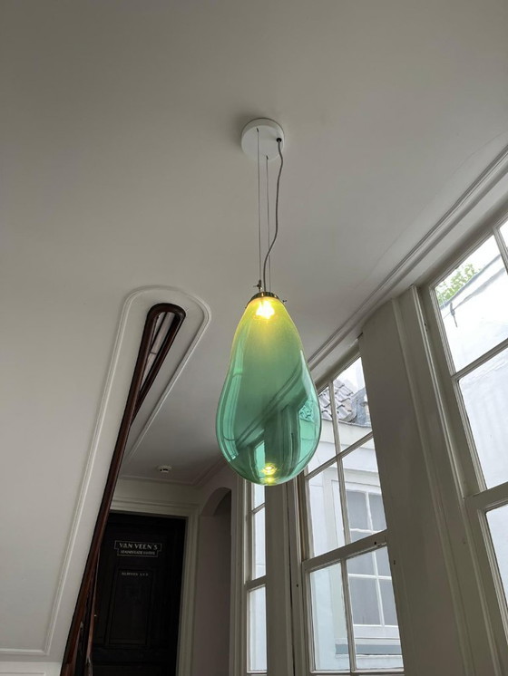 Image 1 of Alex de Witte - The Big Bubble kleines farbiges Glas grün