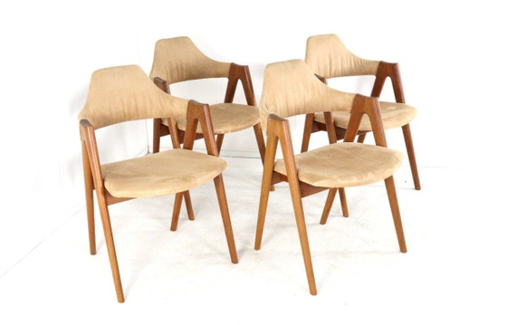 Ensemble de 4 chaises Compass de Kai Kristiansen pour SVA Mobler, design danois vintage (photo 13 of 18)