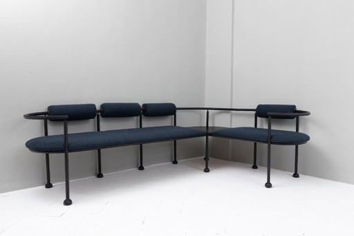 Corner bench in postmodern design, 1980s