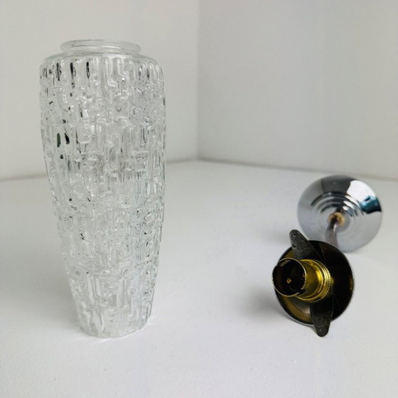 Image 1 of ANCIENNE APPLIQUE METAL ET VERRE vintage 1950