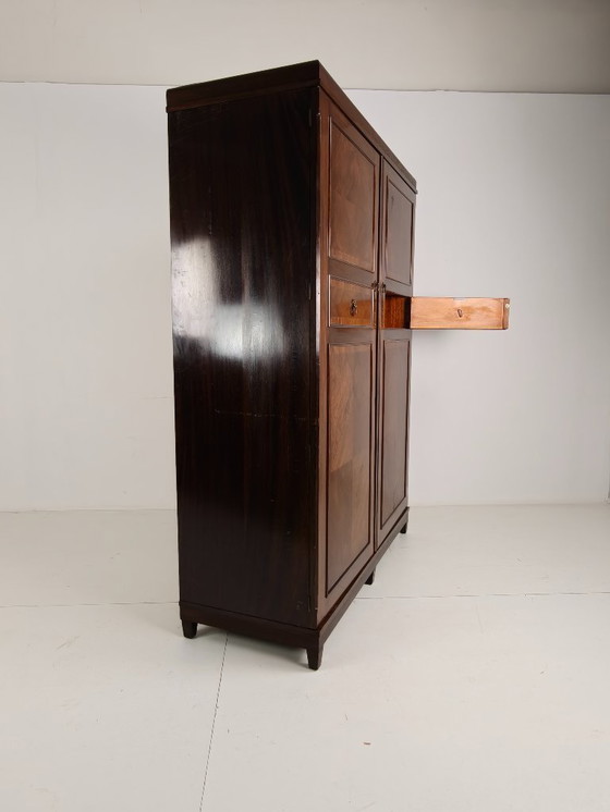 Image 1 of Beautiful English Art Deco Compactom Ltd Men's Wardrobe from the 1920s