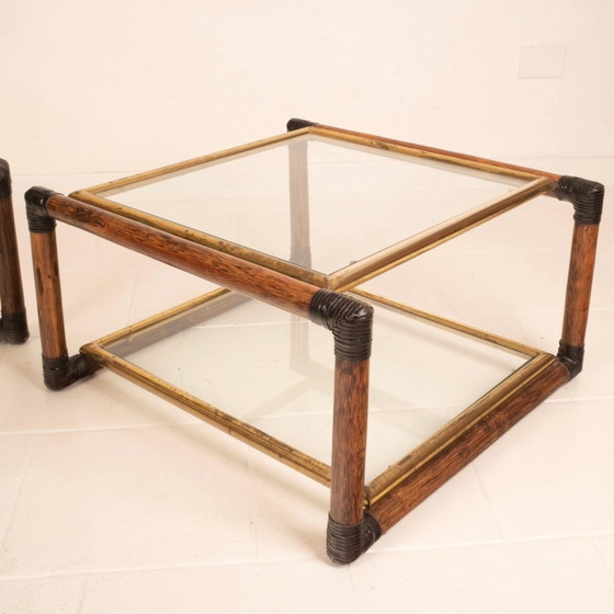 Tavolini Alberto Smania Marango in bambù e ottone per Smania Studio Interni – Cassettiere, Leather, Glass (photo 12 of 16)