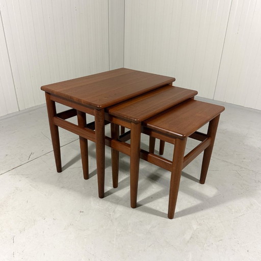 Mimiset en Bois de Teck Danemark Années 60 – bijzettafels, Wood