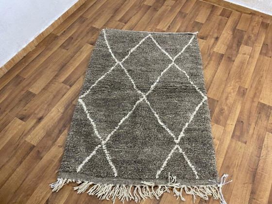 Image 1 of Tapis Beni Ouarain en laine authentique 200cmx150cm