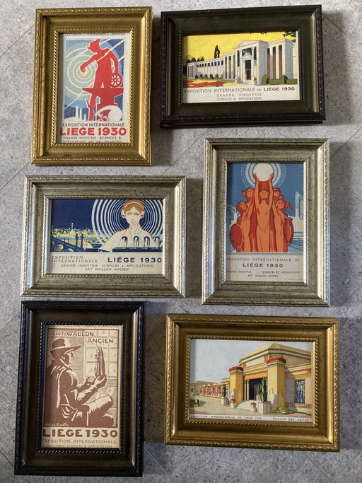 Set di 6 cartoline del 1930