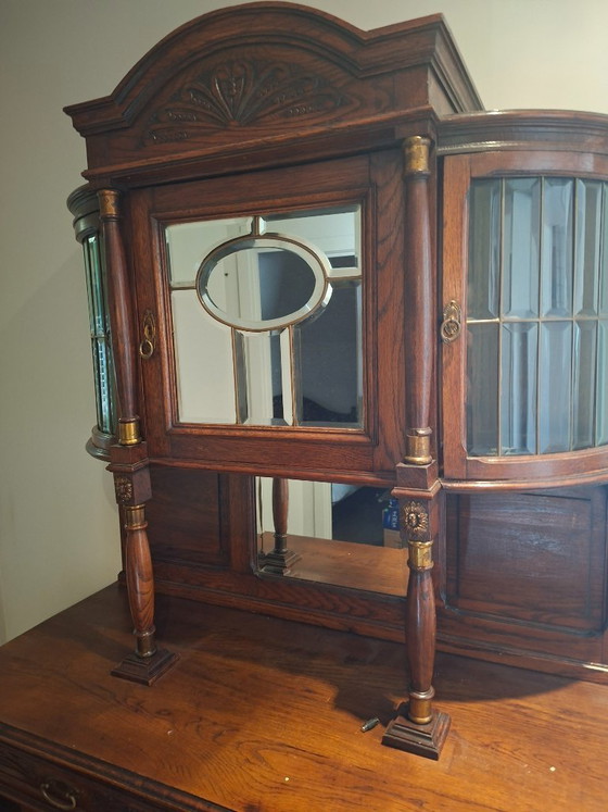 Bellissima credenza antica in legno – Un pezzo unico che non passa inosservato. – Credenze con vetrina, Wood (photo 3 of 5)