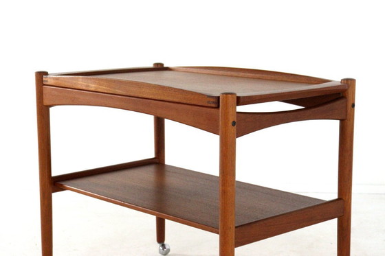 Image 1 of Carrello Poul Hundevad con vassoio rimovibile, stile vintage danese.