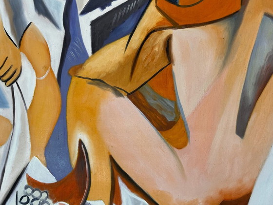 Image 1 of Les Demoiselles d’Avignon - Pablo Picasso - oil on canvas (rolled up)