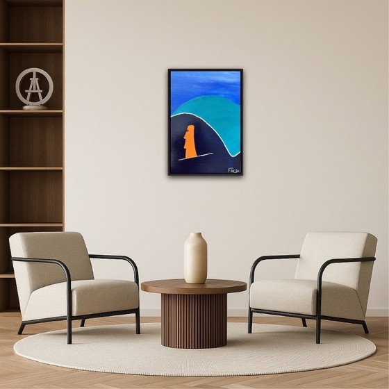 Image 1 of Acrylic on stretched canvas 55x38cm.