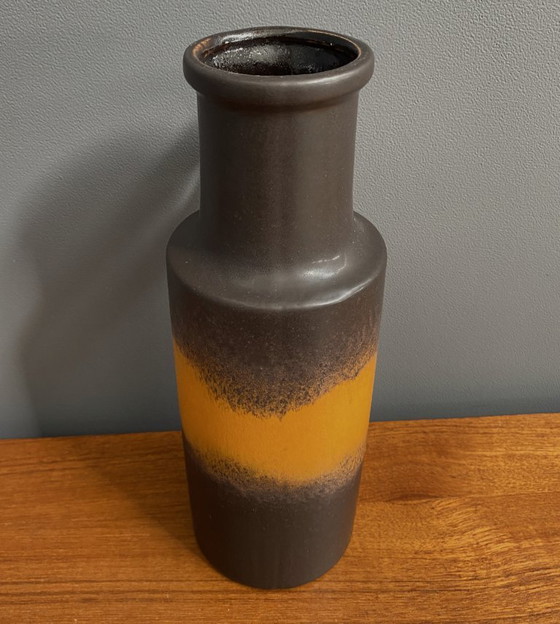 Brown and Orange West Germany Vase Scheurich Model 401-28 1970s – Ceramic (photo 12 of 12)