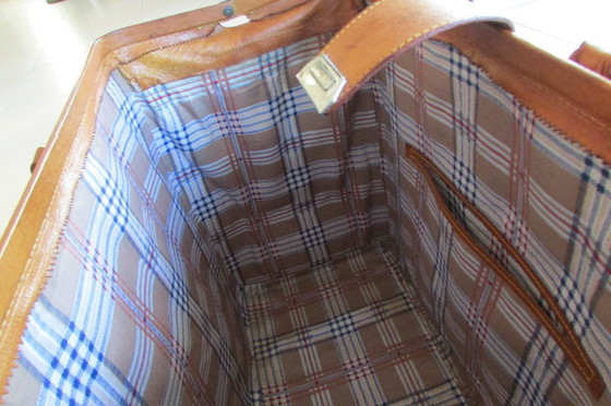 Image 1 of Leather suitcase, doctor's bag, large model