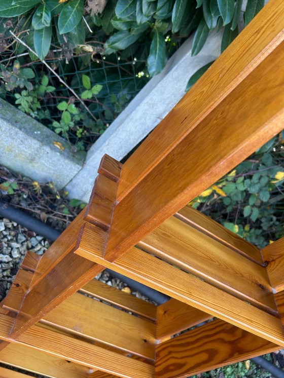 Image 1 of brutalist pine shelf