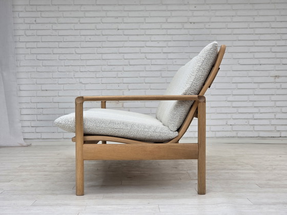 Image 1 of Sofá danés de tres plazas renovado, década de 1970, madera de roble macizo