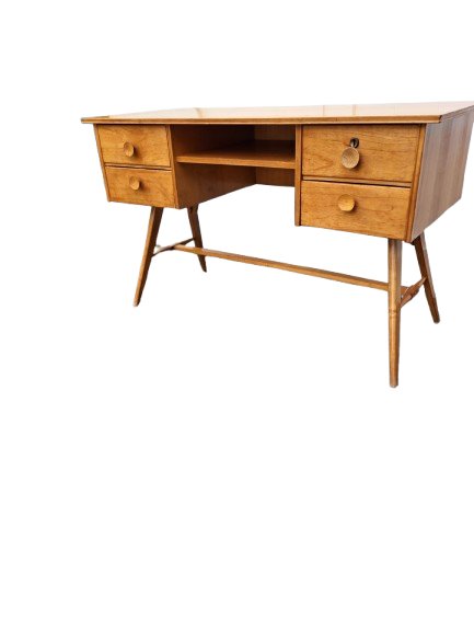  Vintage Design Schreibtisch Birke