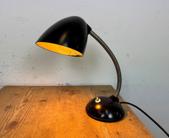 Image 1 of Vintage Brown Bakelite Gooseneck Table Lamp, 1960s