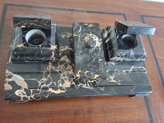 Image 1 of Vintage marble desk set art deco style
