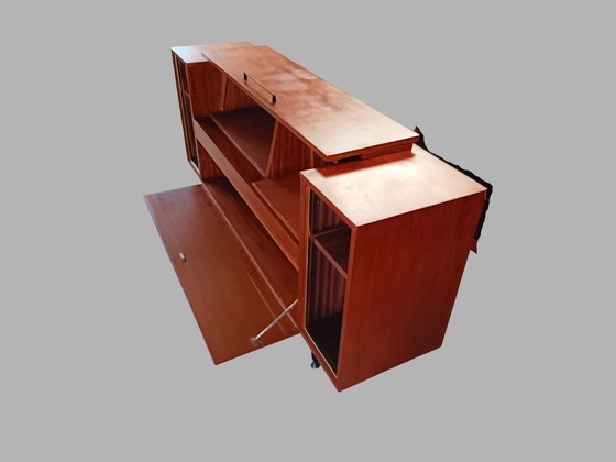 Image 1 of Fristho Teakhouten Audio Dressoir | Omgebouwde Mid-Century kast | Jaren 60