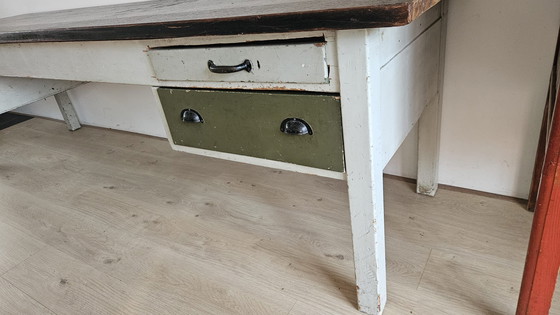 Image 1 of Antico tavolo da fornaio francese XXL