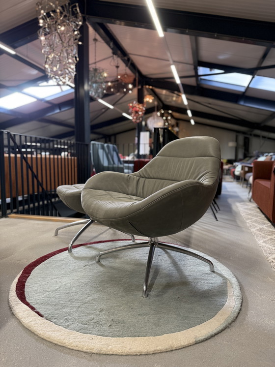 Image 1 of Design on Stock Nylo Armchair with Hocker Loxton Glacier leather