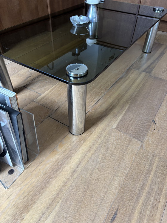 Image 1 of Table d'appoint vintage en verre style Marco Zanuso