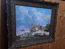 Winterlandschaft Öl auf Leinwand