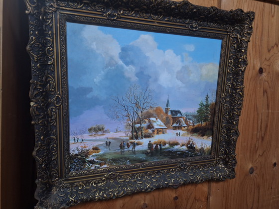 Image 1 of Paisaje invernal Óleo sobre lienzo