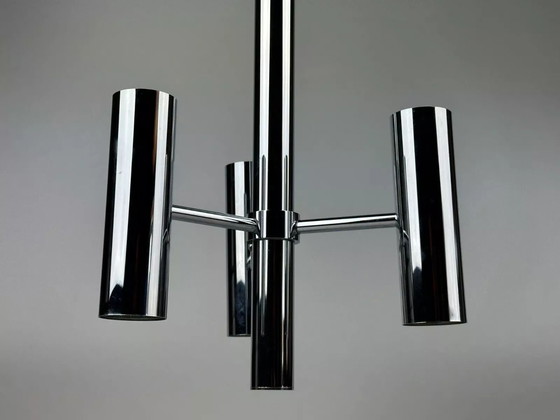 Image 1 of 60s 70s 6-light Sputnik chandelier by Hustadt Leuchten Germany