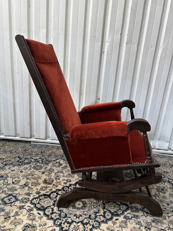 Image 1 of Engelse mid-century schommelstoel 