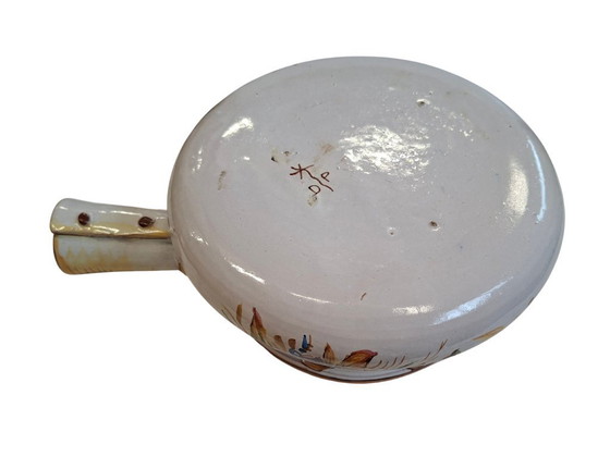 Image 1 of Hand-Painted Ceramic Warmer – Deruta Style – Vintage Collectible