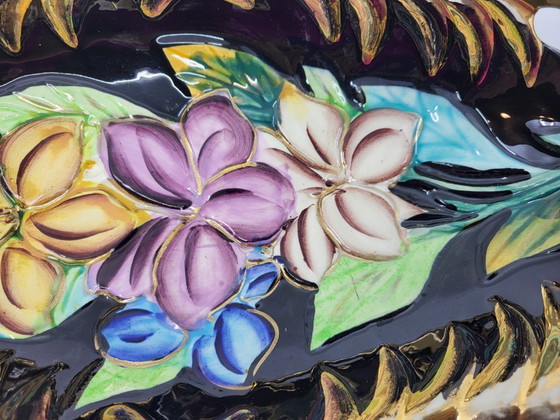 Image 1 of Tazza in ceramica di Vallauris, dorata con oro zecchino, Francia, Costa Azzurra, 1950