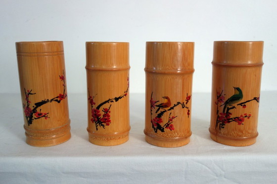 Image 1 of 4 bamboo pots China vintage