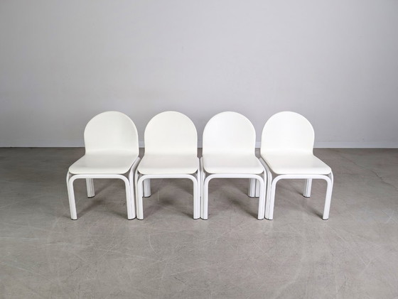 Image 1 of Originele 4-delige set Knoll Orsay stoelen Gae Aulenti stoel lederdesign