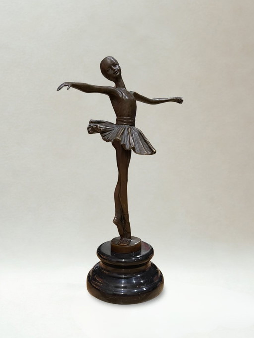 Art Deco bronze sculpture – Ballerina dancer – Signed Milo – Bronze Guaranteed Paris