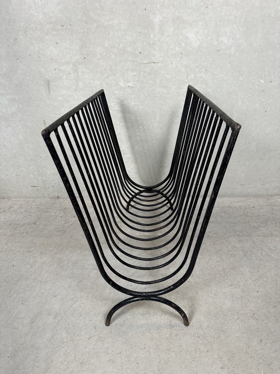 Image 1 of Vintage industriële magazinehouders