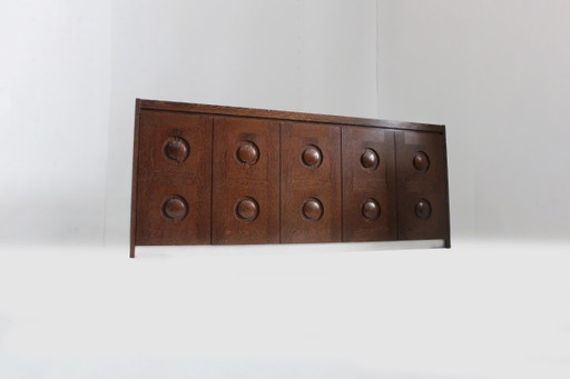 Vintage Brutalist Sideboard 1970s – dressoirs, Wood