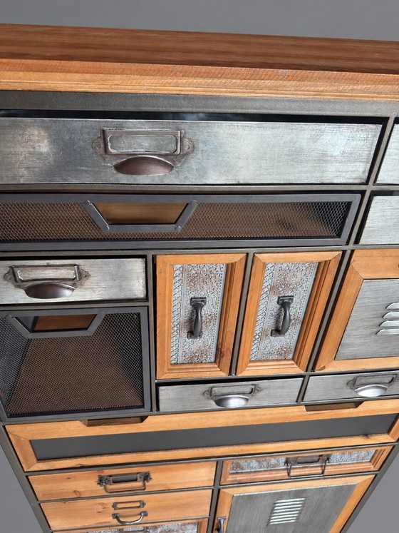 Boltze Industrial ‘Collect’ Chest of drawers – Tough & Unique – Wood, Iron (photo 3 of 7)