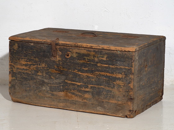 Antique cobalt blue ammunition trunk (c.1900) #64 – Chest of drawers, Rustic (photo 24 of 34)